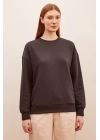 Bisiklet Yaka Sweatshirt Antirasit