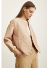 Bomber Kapitone Ceket Bej