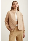 Bomber Kapitone Ceket Bej