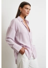 Cepli Çizgili Gömlek Lila