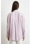 Cepli Çizgili Gömlek Lila
