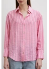 Çizgi Desenli Gömlek Pembe