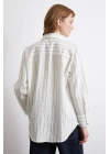 Çizgili Cepli Gömlek Haki