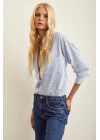 Çizgili Gömlek Mavi