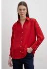 Cupra Saten Gömlek Kırmızı