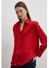 Cupra Saten Gömlek Kırmızı