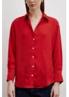 Cupra Saten Gömlek Kırmızı