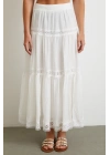 Dantelli Maxi Etek Beyaz