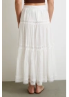 Dantelli Maxi Etek Beyaz