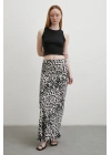 Desenli Maxi Verev Etek Ekru
