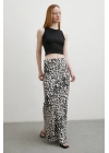 Desenli Maxi Verev Etek Ekru