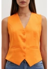 Düğmeli Yelek Turuncu