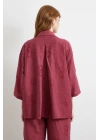 Fakir Kol Oversize Gömlek Bordo