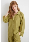 Fakir Kol Oversize Gömlek Yeşil