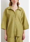Fakir Kol Oversize Gömlek Yeşil