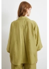 Fakir Kol Oversize Gömlek Yeşil
