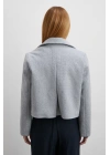 Fermuarlı Kaşe Ceket Gri