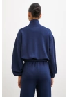 Fermuarlı Sweatshirt Lacivert