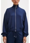 Fermuarlı Sweatshirt Lacivert