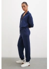Fermuarlı Sweatshirt Lacivert
