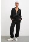 Fermuarlı Sweatshirt Siyah
