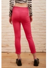 Fermuarlı Tayt Pantolon Fuşya