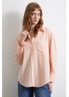 Filamingi Çizgili Gömlek Pudra