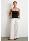 Geniş Paça Palazzo Pantolon Ekru