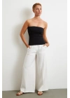 Geniş Paça Palazzo Pantolon Ekru