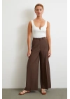 Geniş Paça Palazzo Pantolon Kahve