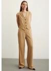 Geniş Paça Pantolon Camel