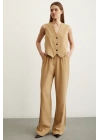 Geniş Paça Pantolon Camel