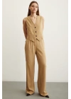 Geniş Paça Pantolon Camel