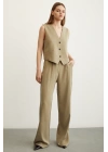 Geniş Paça Pantolon Haki