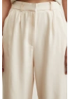 Geniş Paça Pantolon Krem