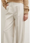 Geniş Paça Pantolon Krem