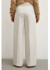 Geniş Paça Pantolon Krem