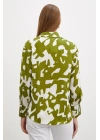 Geometrik Desen Gömlek Yeşil