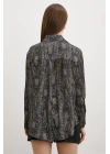 Grafit Desenli Gömlek Siyah