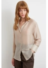 İnce Modal Gömlek Bej
