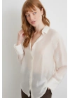 İnce Modal Gömlek Ekru