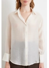 İnce Modal Gömlek Ekru