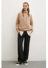 Kapüşonlu Sweatshirt Kahve