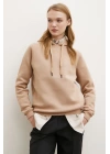 Kapüşonlu Sweatshirt Kahve