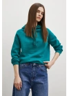 Kapüşonlu Sweatshirt Yeşil