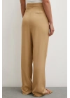 Kemer Detaylı Klasik Pantolon Bej