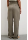Kemer Detaylı Klasik Pantolon Haki