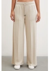 Kemeri Lastikli Pantolon Krem