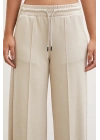 Kemeri Lastikli Pantolon Krem