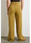 Keten Palazzo Pantolon Olive